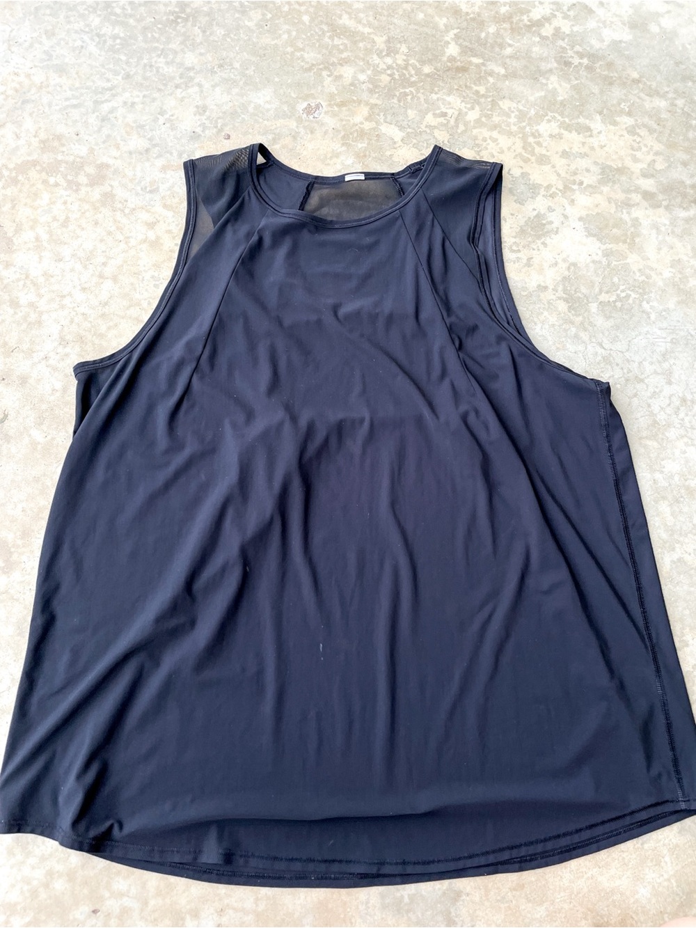 Lululemon Black Mesh Racerback Workout Tank Top Size Large
